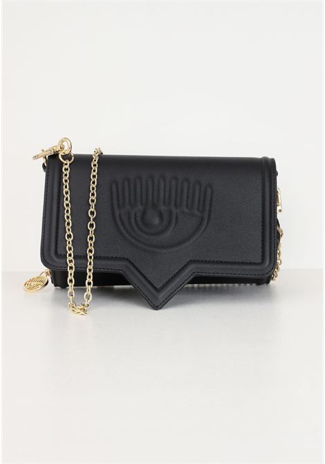 Black bag with embossed logo and shoulder strap for women CHIARA FERRAGNI | 76SB5PA5ZS517899